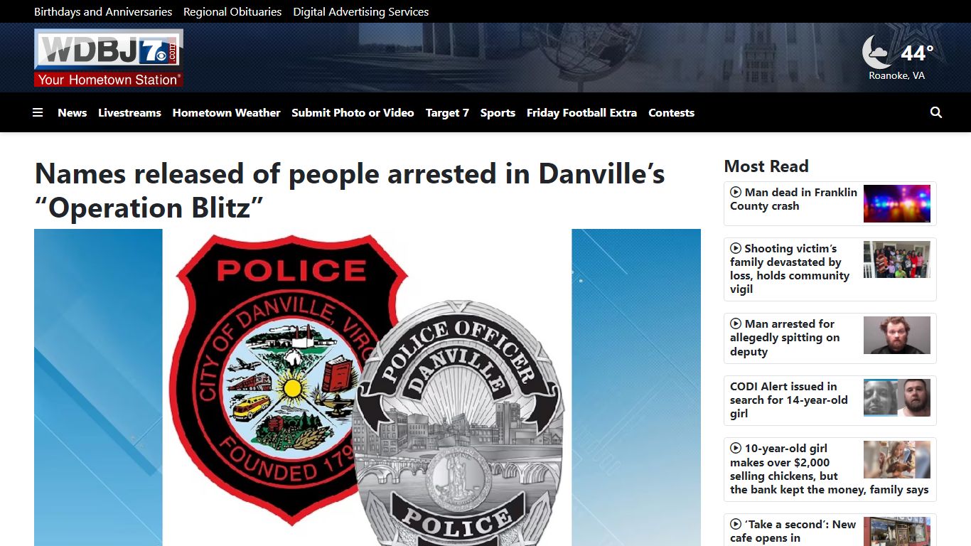 Names released of people arrested in Danville’s “Operation Blitz”