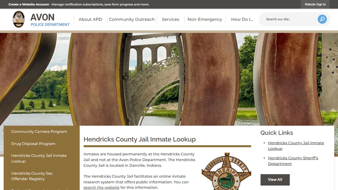 Hendricks County Jail Inmate Lookup | Avon, IN - Avon, Indiana